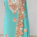 Reyon Cotton Kashmiri Suit with dupatta and Heavy Ari Embroidery
