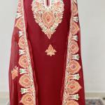 Reyon Cotton Kashmiri Suit with dupatta and Heavy Ari Embroidery