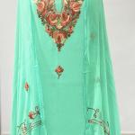 Summer cool ari work suit with heavy embroidered dupatta