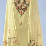Summer cool ari work suit with heavy embroidered dupatta