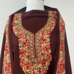 Kashmiri Ari + zari work wool full suit (gala, pala, boti)