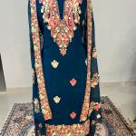 Reyon Cotton Kashmiri Suite with Stole and Heavy Ari Embroidery
