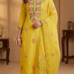 pure Upada silk suit with ari work dupatta and heavy embroidery