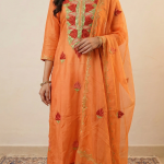 pure Upada silk suit with ari work dupatta and heavy embroidery