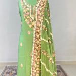 Reyon Cotton Kashmiri Suite with Stole and Heavy Ari Embroidery