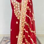 Reyon Cotton Kashmiri Suite with Stole and Heavy Ari Embroidery