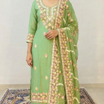 Reyon Cotton Kashmiri Suite with Stole and Heavy Ari Embroidery