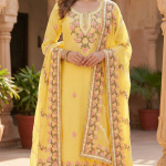 Reyon Cotton Kashmiri Suite with Stole and Heavy Ari Embroidery